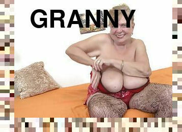 Big Breasted Granny Fingering Herself With Darla