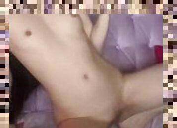 asiático, cona-pussy, amador, casal, webcam, dildo, fetiche, sozinho, tetas-pequenas