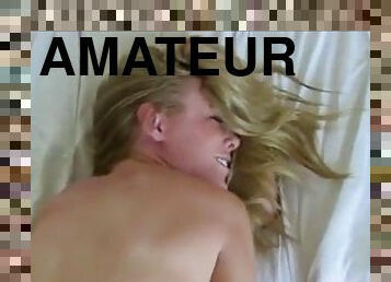 Blonde amateur screams from anal pleasure