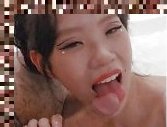 asian, payu-dara-besar, menghisap-zakar, orang-jepun, deepthroat, payu-dara, gagging, basah, kasar