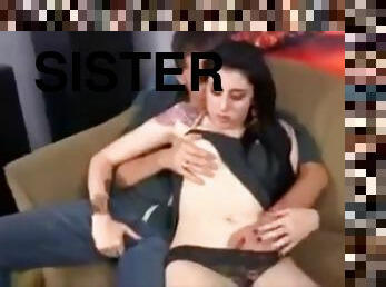 Brother cant resist step sisters tight pussy