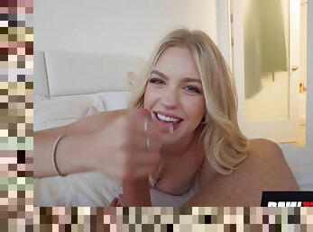 Blonde Newcomer Jazlyn Ray Spreads Her Legs During BTS Interview - Blonde