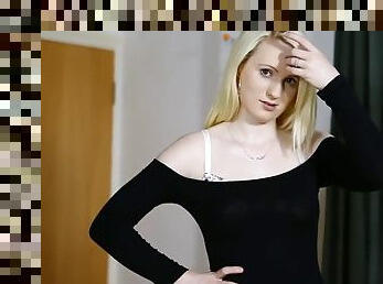 Becky b, sexy flatmate, strips and dances for your birthday