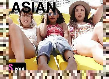 asiatisk, store-pupper, orgie, fest, pussy, babes, ebony, stor-pikk, interracial, handjob