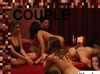 Couples swap partners and enjoy an orgy after nasty games