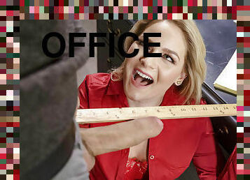 Horny blonde office lady gets a deep fuck at the workplace