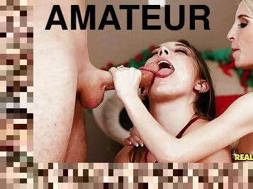 Exciting young sluts 3way horny sex movie