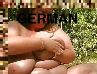 Sexy German Bbw Fingering Her Pussy In The Middle Of The Woods