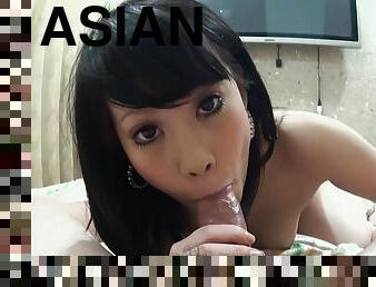 Asian cutie loves the taste of my donger - Blowjob
