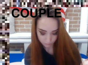 Teen couple fucking together on cam
