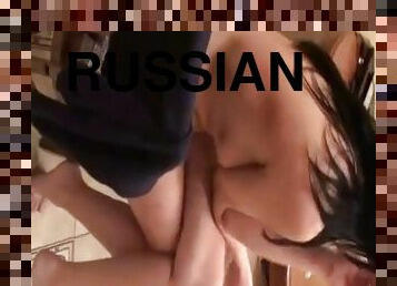 russin, dilettant, anal-sex, schwer, hintern