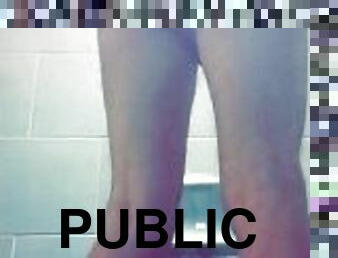 Shaking Ass in Public Restroom