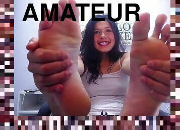 Nice harlot lustful foot fetish cam clip