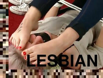 lezbijka, noge, umazano