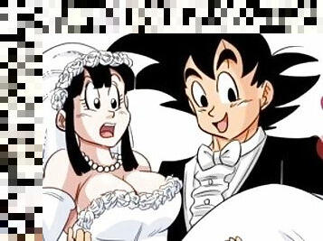 DBZs Goku fucks Chichi on her first honeymoon