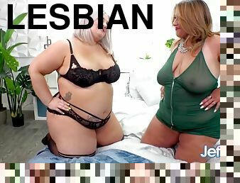 BBW Tiffany Star joins chubby Mia Cummins in a lesbian toy session