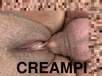 fitta-pussy, amatör, latinska, creampie, sprut, pojkvän