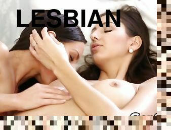 lezbijka, najstnice, igrača, hardcore, poljubljanje, sladko, dildo, rjavolaske