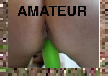 masturbation, chatte-pussy, amateur, milf, jouet, belle-femme-ronde, point-de-vue, chevauchement, gode, solo