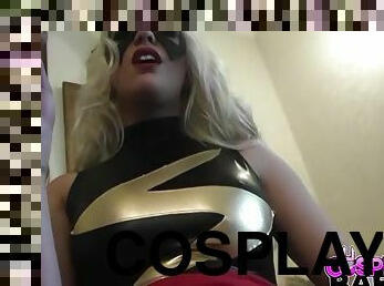 Cosplay babes smoking hot striptease ms. marvel
