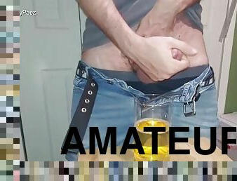 masturbation, pisser, amateur, ejaculation-sur-le-corps, gay, ejaculation, solo