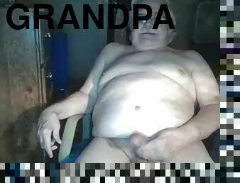 Grandpa cum on cam