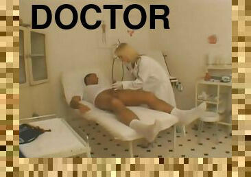 Lady doctor in latex gloves fucked in pussy