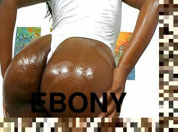 Dazzling ebony sure loves white meat