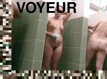 bañando, público, coño-pussy, madurita-caliente, cámara, voyeur, natural, ducha, oculto