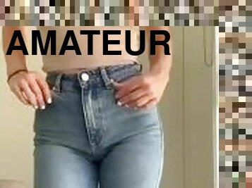 cul, amateur, babes, ados, butin, décapage, bout-a-bout, petite, solo, jeans