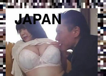 asiático, tetas-grandes, adulterio, esposa, japonés