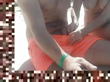 handjob on the beach