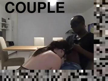 masturbation, interracial, couple, pute