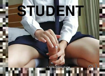 Student In Uniform Asks Classmate To Cum Inside Her Until Pussy Drips Cum