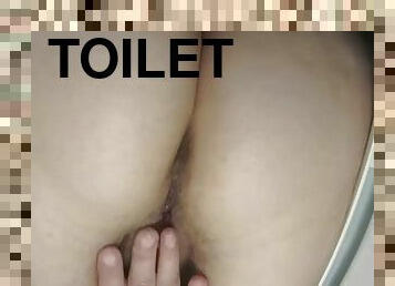 hårete, pissing, pussy, squirt, milf, toalett, webkamera