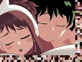 My hero academia Izuku Midoriya and Uraraka have beautiful sex