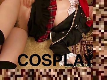 Squirting nippon cosplay babe doggystyled