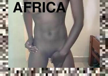 masturbação, cona-pussy, amador, webcam, africano