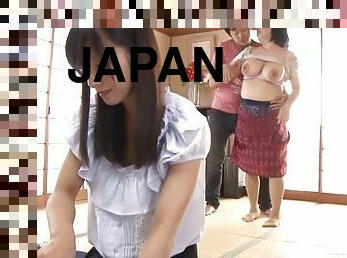 Japanese mature involves her stepdaughter into a sexy JAV