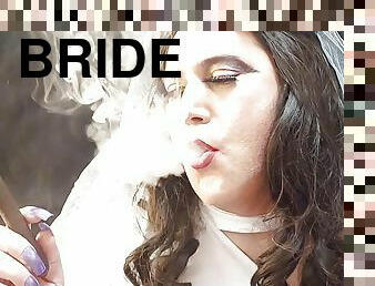 noiva, transsexual, amador, maduro, brasil, fetiche, sozinho, fumando, casamento