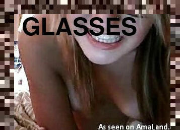 tetas-grandes, gafas, coño-pussy, babes, adolescente, rubia, webcam, a-solas, afeitada, tetitas