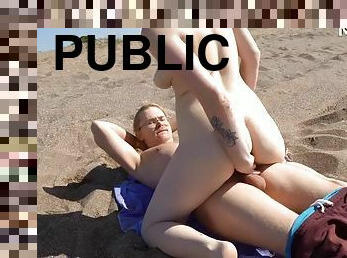 Not allowed to cum when we fucked on a public beach