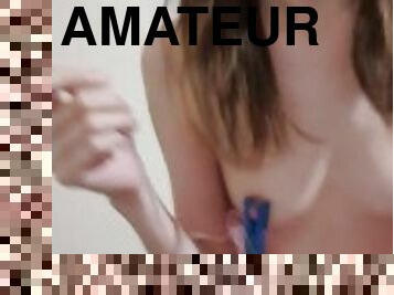 cul, gros-nichons, masturbation, chatte-pussy, amateur, latina, solo, réalité, petits-seins