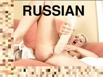 cona-pussy, russo, adolescente, brinquedo, loira, dildo, pequeno, brutal
