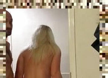 Hotel corridor naked