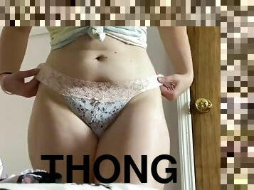 PAWG Thong Try-on