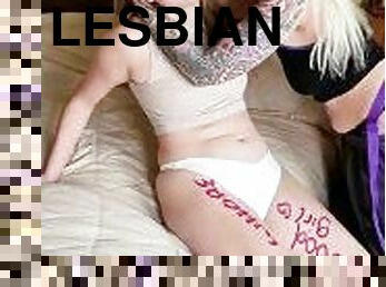 strap-on, amatör, lesbisk, leksak, bdsm, blond, älskarinna, dominans, femdom, verklighet