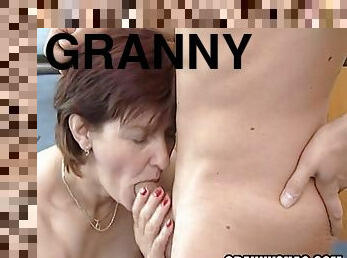 Scared Granny Gets Fucked Hard In The Ass