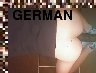 German Boy Anal fucking his HUGE DILDO doggy