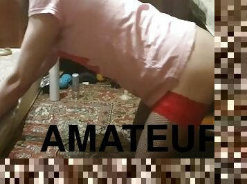 gammel, russisk, amatør, anal, legetøj, ung-18, ridning, dildo, ældre, solo